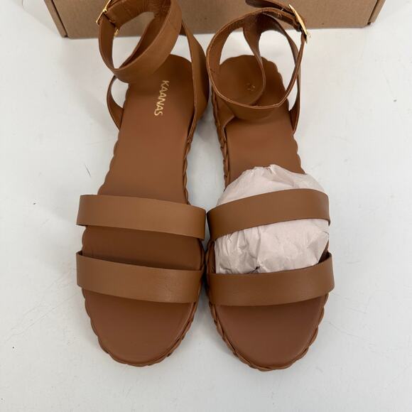 Kaanas Terrazas New in Box Double Band Flatform in Caramel // 8 - Picture 6 of 10